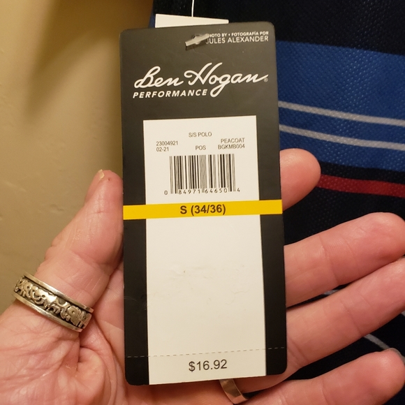 NWT Ben Hogan Performance Ventilated Polo Shirt Men's Size S Small - Picture 4 of 8